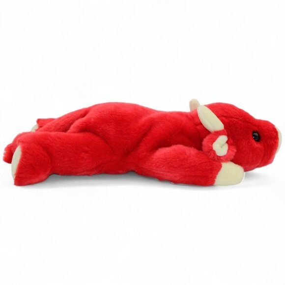 Ty Beanie Baby Snort The Bull Plush Red With Cream Horns & Hooves Retired Collec - Picture 5 of 7